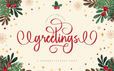 Hälsningar - Modern Script Font