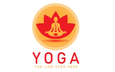 Modèle de logo de yoga - Modèle de logo spirituel