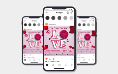 Valentine šablona - sociální média