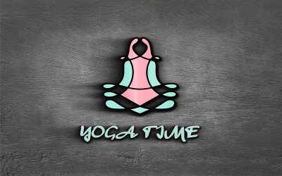 Yoga Time Logo Template For Yoga Business