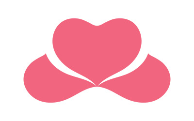 Liefde Vector Symbool Logo Ontwerp Sjabloon Vector V14