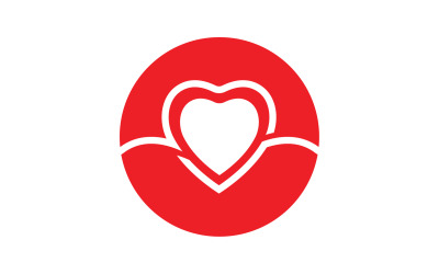Liefde Vector Symbool Logo Ontwerp Sjabloon Vector V4