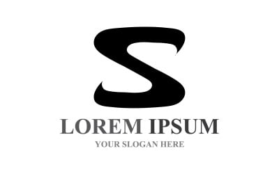 S İlk İş Kurumsal HarfLlogo Tasarım Vektörü V4