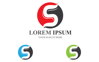 S-Logo und -Symbol Anfangsbuchstaben des Firmennamens V12