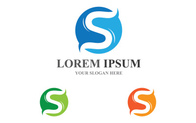 S-Logo und -Symbol Anfangsbuchstaben des Firmennamens V14