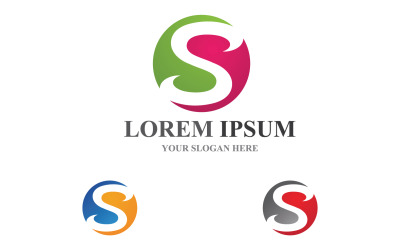 S Logosu Ve Sembolü İş Şirketi Adının Baş Harfi V16