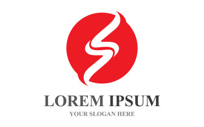 S Początkowa firma firmowa LetterLlogo Design Vector V16