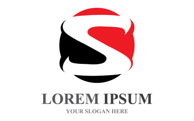 S Początkowa firma firmowa LetterLlogo Design Vector V20