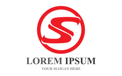 S Początkowy biznesowy list korporacyjny Llogo Design Vector V12