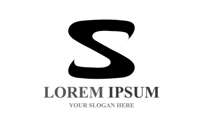 S Początkowy biznesowy list korporacyjny Llogo Design Vector V4