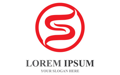 S początkowy biznesowy list korporacyjnyLlogo Design Vector V27