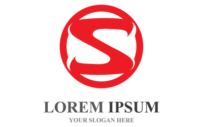 S początkowy biznesowy list korporacyjnyLlogo Design Vector V28