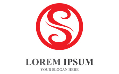 S początkowy biznesowy list korporacyjnyLlogo Design Vector V30