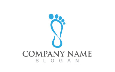 Foot Print Health Therapy Logo Vector V12