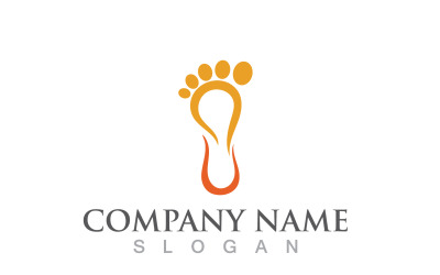 Foot Print Health Therapy Logo Vector V8