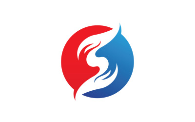 Logotipo vectorial de llama de fuego Símbolo de energía y gas caliente V38