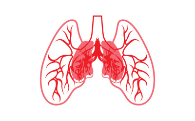 Plantilla de imagen vectorial de pulmón humano Vol 14