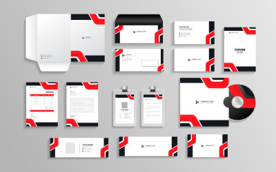 Corporate branding identity with office stationery  set