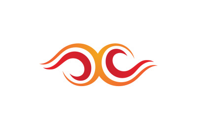 Feuer Flamme Vektor Logo Heißgas Und Energie Symbol V44