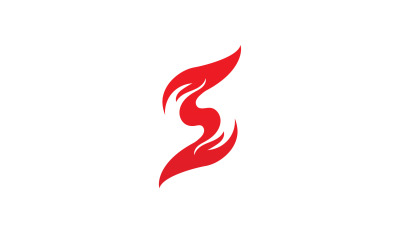 Fuoco Fiamma Vettore Logo Gas Caldo Ed Energia Simbolo V63