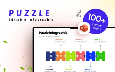 Modello di presentazione infografica aziendale puzzle