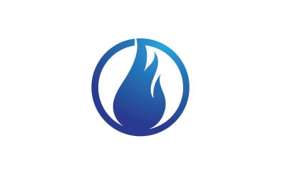 Ogień płomień wektor Logo gorący gaz i symbol energii V56