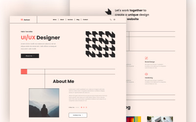 Barham - PSD-mall för personlig portfölj