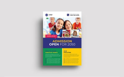 Conception de Flyer d&amp;#39;école d&amp;#39;éducation pour enfants