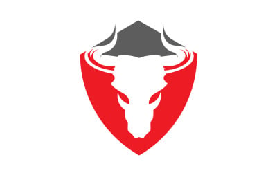 Creative Angry Shield Bull Head Logo Design Simbolo 45