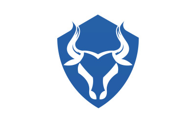 Creative Angry Shield Bull Head Logo Design Simbolo 49