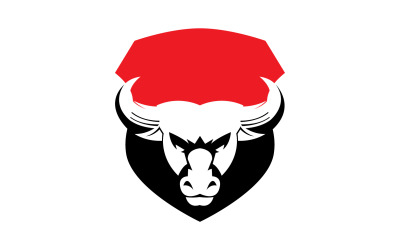 Creative Angry Shield Bull Head Logo Design Simbolo 55