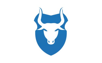 Creative Angry Shield Bull Head Logo Design Symbol 36