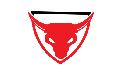 Creative Angry Shield Bull Head Logo Design Symbole 5