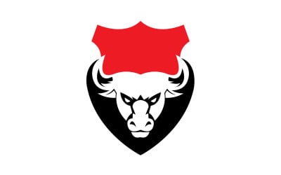 Creative Angry Shield Bull Head Logo Design Symbool 52