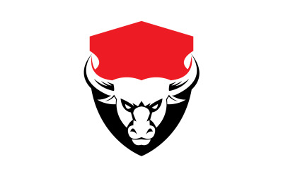 Creative Angry Shield Bull Head Logo Design Symbool 53