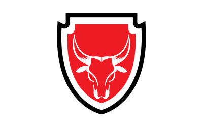 Creative Angry Shield Bull Head Logo Diseño Símbolo 10