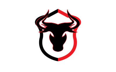 Creative Angry Shield Stierkopf Logo Design Symbol 39