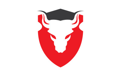 Creative Angry Shield Stierkopf Logo Design Symbol 41