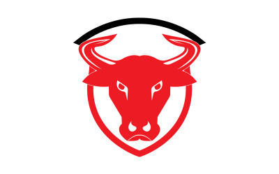 Creative Angry Shield Testa di Toro Logo Design Simbolo 21