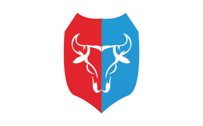 Creative Angry Shield Testa di Toro Logo Design Simbolo 9