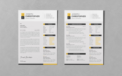 Currículum/CV Plantillas de diseño PSD Vol 109