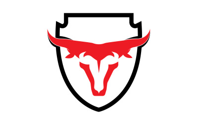 Kreatív Angry Shield bikafej logótervezési szimbólum 27