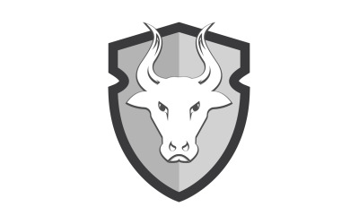 Kreatív Angry Shield Bull Head logótervezési szimbólum 22