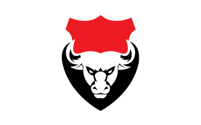 Kreatív Angry Shield Bull Head logótervezési szimbólum 52