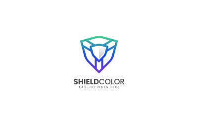 Shield Line Art Logo Styl