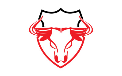 Símbolo de diseño de logotipo de cabeza de toro de escudo enojado creativo 11