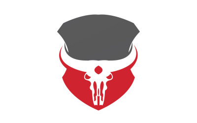 Símbolo de diseño de logotipo de cabeza de toro de escudo enojado creativo 47