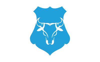 Символ дизайна логотипа Creative Angry Shield Bull Head 12