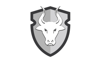 Символ дизайна логотипа Creative Angry Shield Bull Head 22
