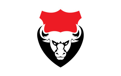 Символ дизайна логотипа Creative Angry Shield Bull Head 52